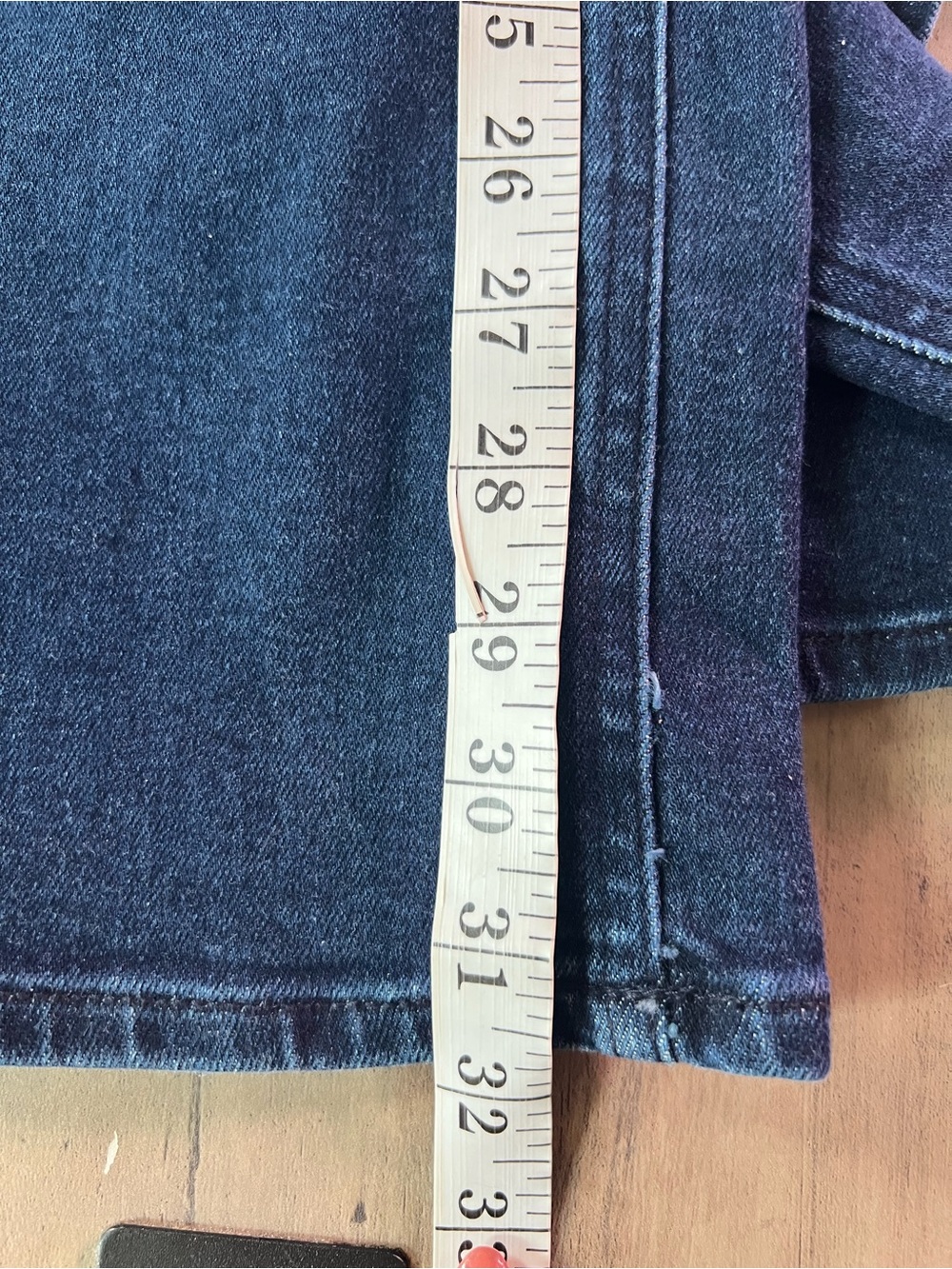 Quince Women’s Organic Cotton Dark Blue Wide Leg Jeans High Rise Stretch Size 30 - Picture 10 of 10